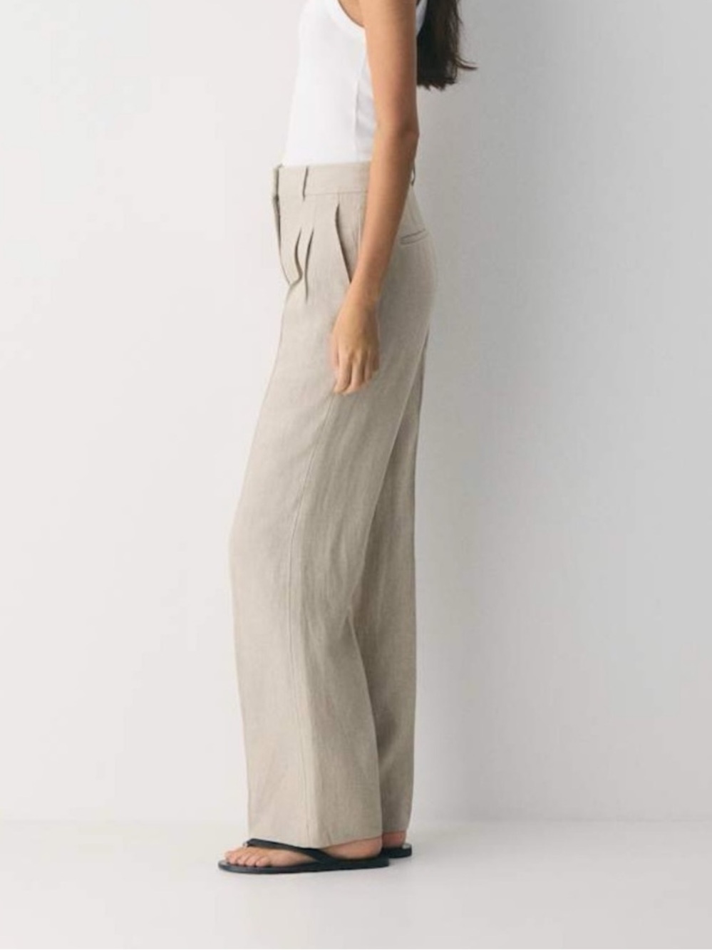 Aritzia The Effortless Pant Wide-Leg Linen Size 12